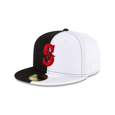 Seattle Mariners Gorra | New Era MLB Split Crown 59fifty Fitted Cap Mexico - Negros
